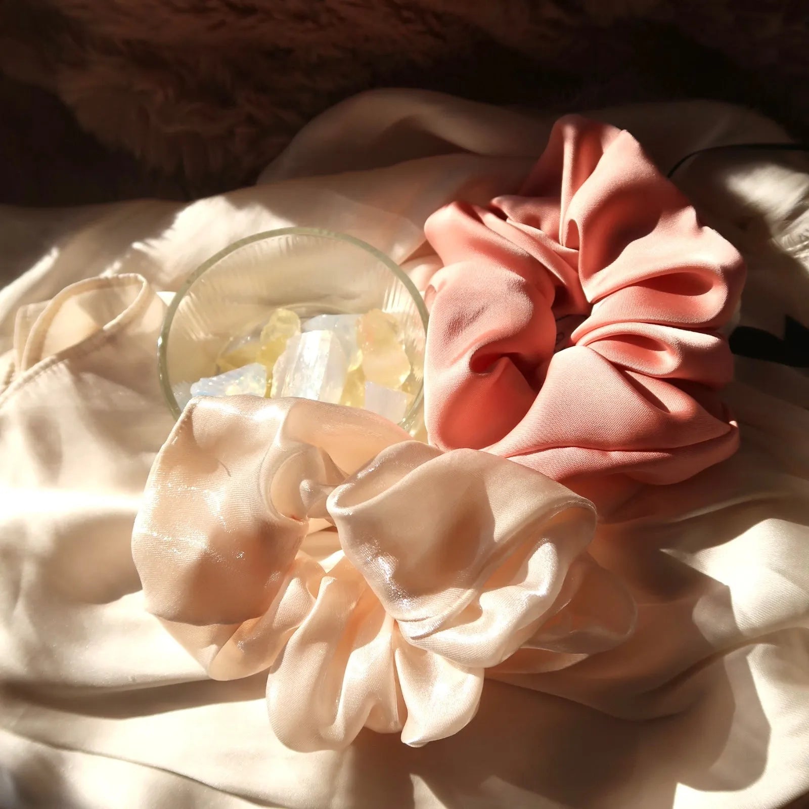 Petal Pink Hair Scrunchie - Flowy Mind