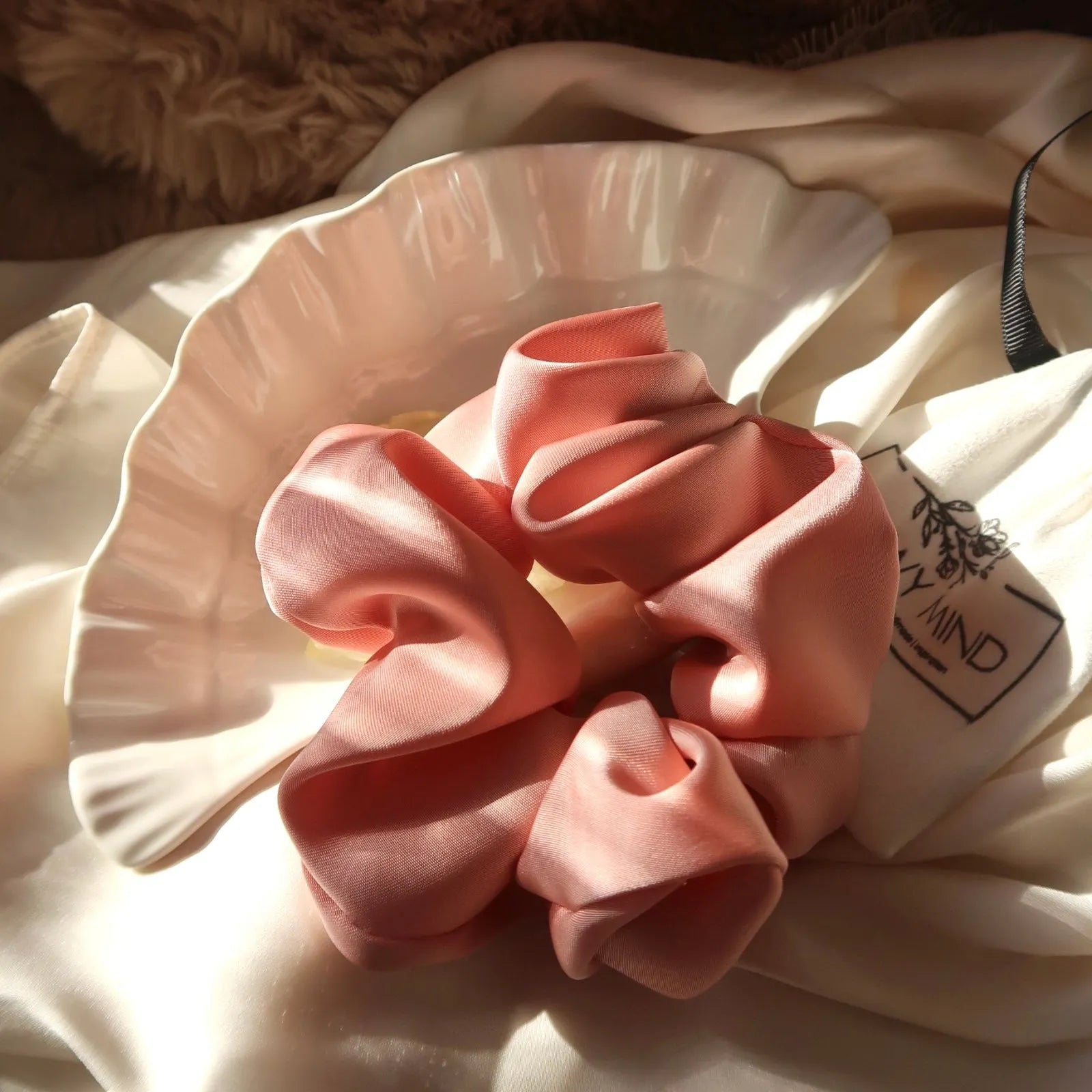 Petal Pink Hair Scrunchie - Flowy Mind